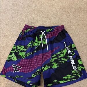 Men's Faze/Juice WRLD Blue and Green Shorts